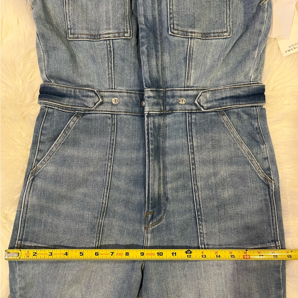 ๐ Good American Jumpsuit Denim Fit For Success Size Large - Picture 15 of 16